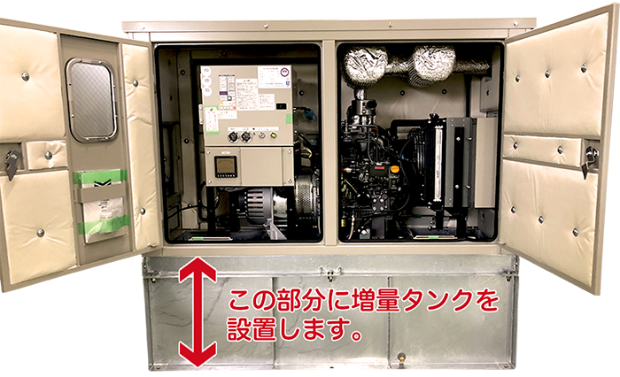 ヤンマー製の非常用発電機屋外型