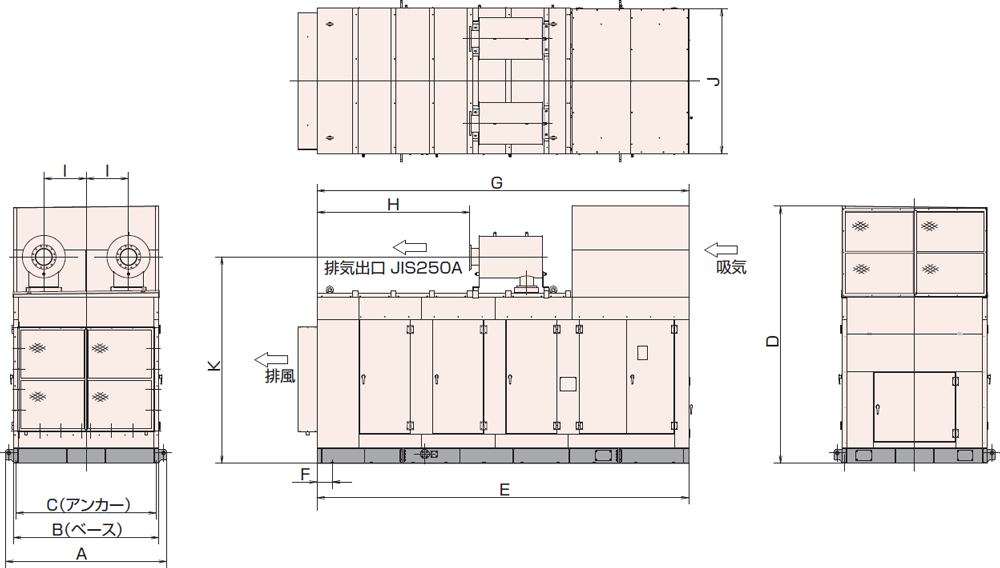 非常用発電機AY40L-1000H1屋内標準騒音タイプ